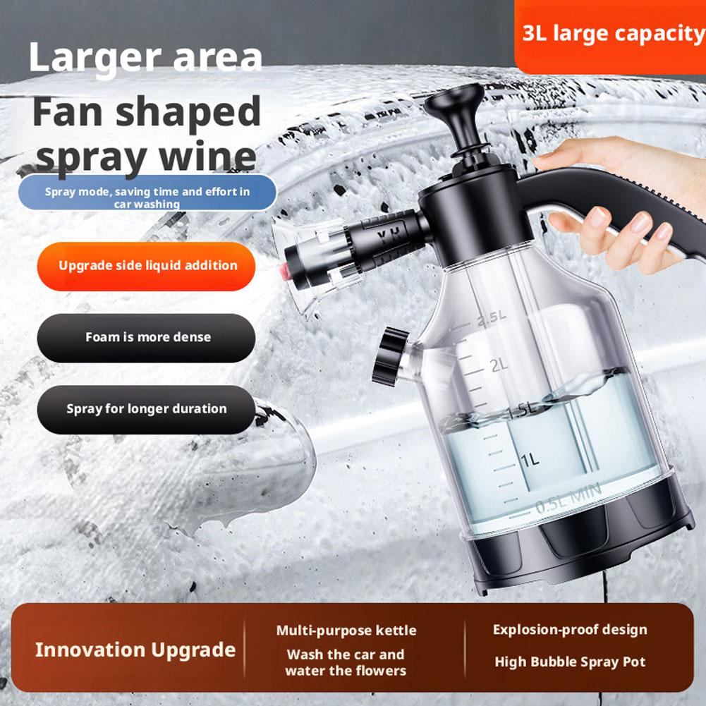 Foam Cannon Car Wash - 3L Hand Pump Foam Sprayer With